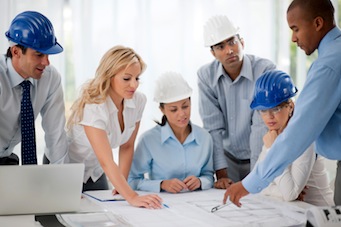 Group of architects working on a project.